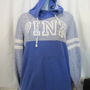 VICTORIA'S SECRET PINK periwinkle blue gray hoodie sweatshirt Women M